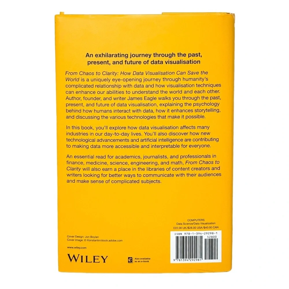 From Chaos to Clarity James Eagle Wiley AI‎ Data Visualisation Hardcover NEW
